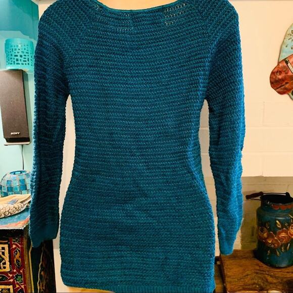 URBAN OUTFITTERS TEAL COTTON RAYON SWEATER xs - Picture 2 of 4